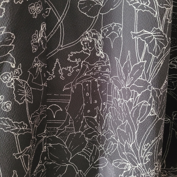 NWT Aritzia Wilfred Nazaire Dress in Black White Print Size 2 - Picture 6 of 8